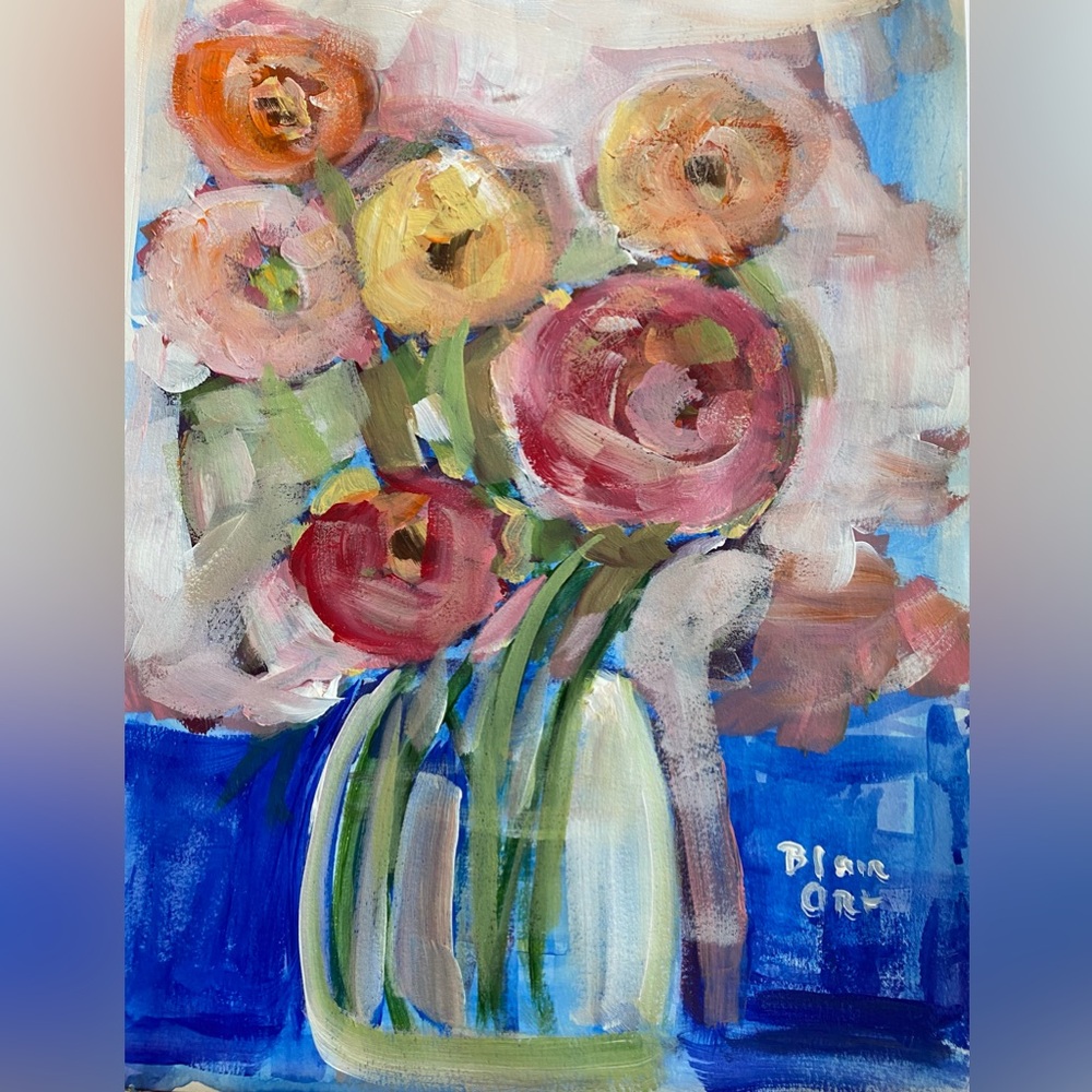 Art Flowers Original Art By Blairart